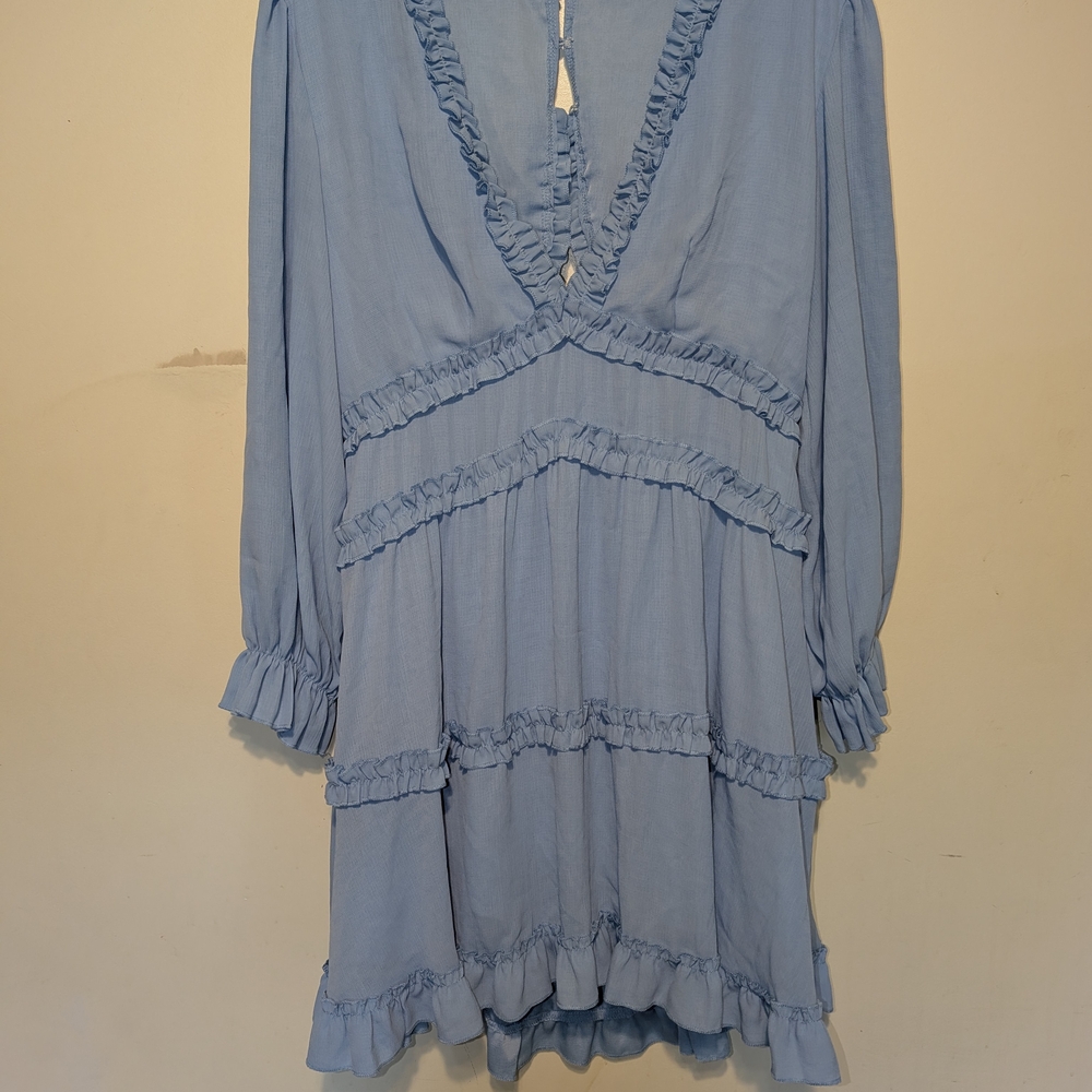 Light Blue Ruffle Dress